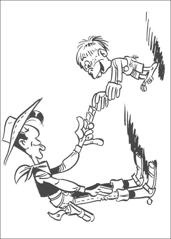 Plansa de colorat cu Lucky Luke 32 26